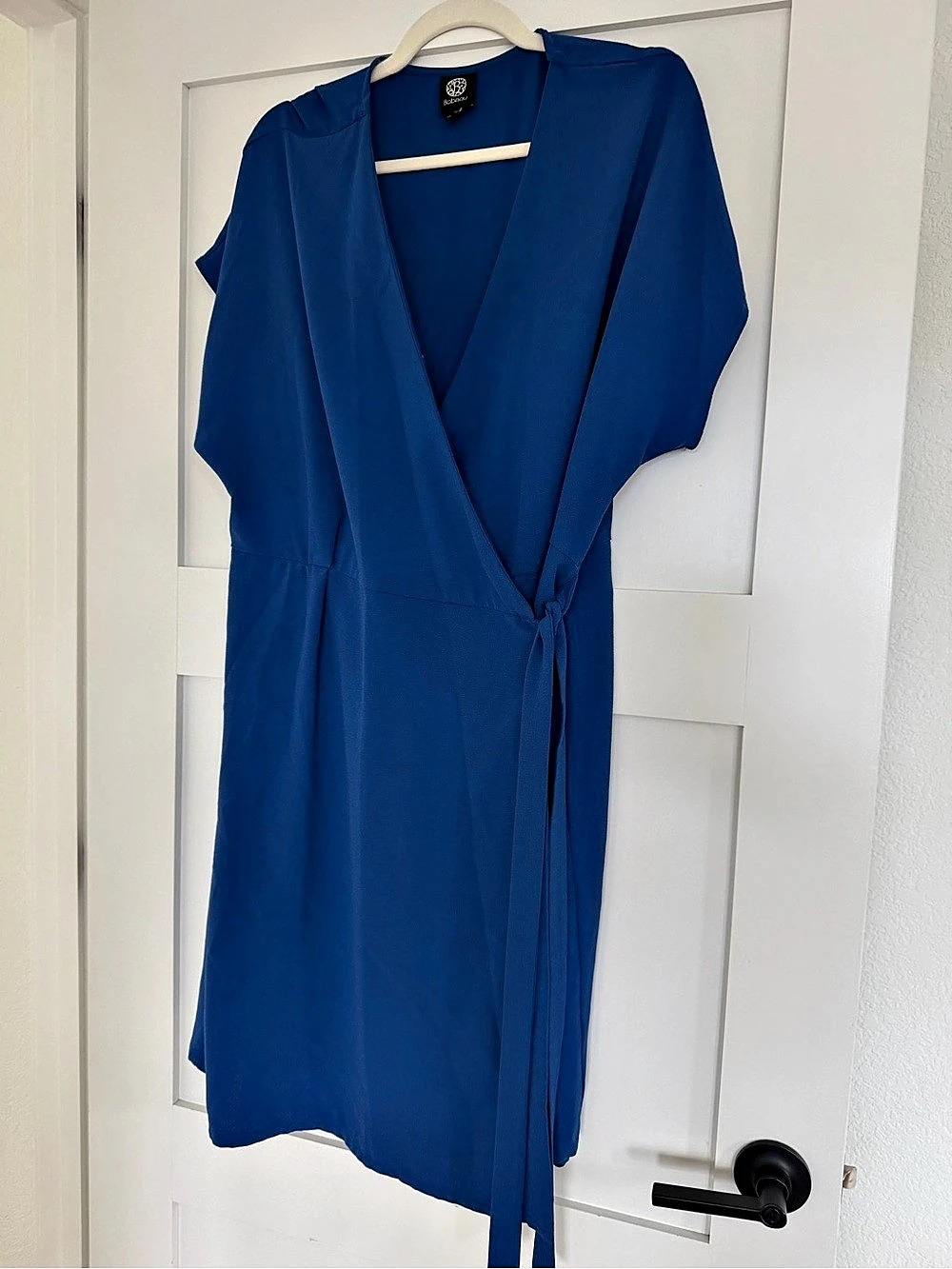 Bobeau Blue Wrap Midi Dress Like New 1X